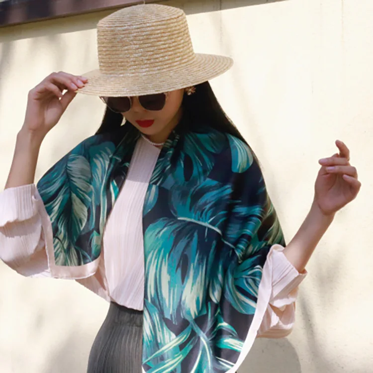 Square Neckerchief For Business Party Women Elegant Skinny Retro Head Neck  silk Satin Scarf